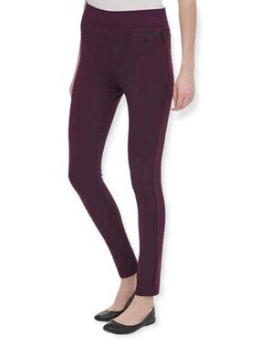2 Pairs DKNY Stretch Ponte Skinny Jeggings  (Pretty Purple Aubergine color)